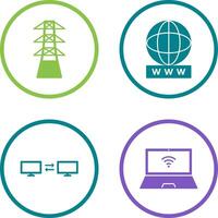 tower and world wide web Icon vector