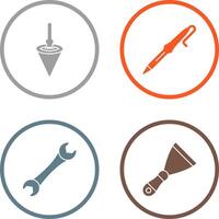 Plumb Bob and Soldering Icon vector