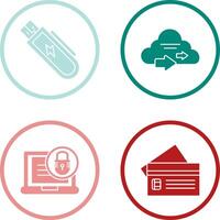 Usb and Cloud Icon vector