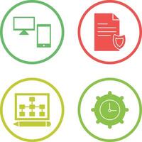 devices and private document Icon vector