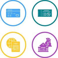 Debit Card and Voucher Icon vector