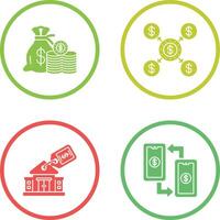 ahorro y distribución icono vector