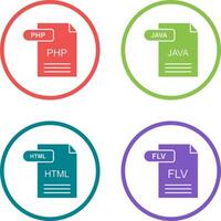 PHP and Java Icon vector