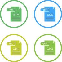 HTM and CSS Icon vector