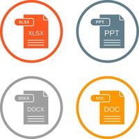 XLSX and PPT Icon vector