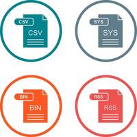 CSV and SYS Icon vector
