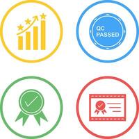 Reputation Management and QC Passed Icon vector