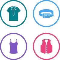 Shirt and Tie and Belt Icon vector