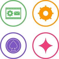 Blogging Service and Setting Icon vector