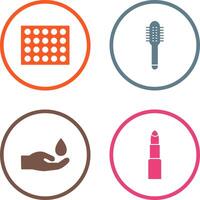 Colored Palette and Comb Icon vector