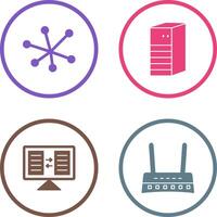 Internet and Server Network Icon vector