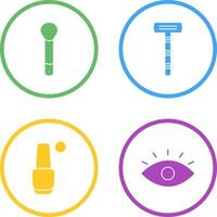 Brush and Razor Icon vector