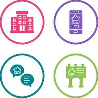 Apartment and Application Icon vector