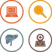Laptop and Analytics Icon vector