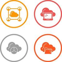 Network and Laptop Icon vector