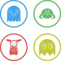 Game Character and VGame Charcter Icon vector