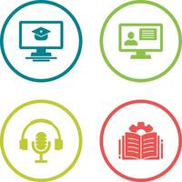 Online Course and distance Icon vector