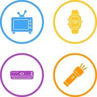 Television and Smart Watch Icon vector