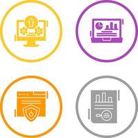 Upload and Dashboard Icon vector