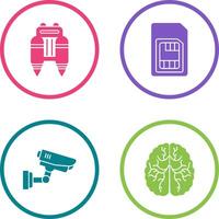 Jetpack and Sim Card Icon vector