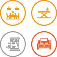 Iron Board and Table Icon vector