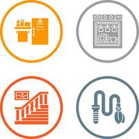 Shower and Dishwasher Icon vector