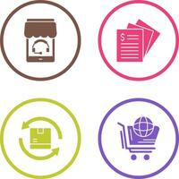 Support and Invoice Icon vector