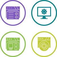 Web Browser and Monitor Screen Icon vector