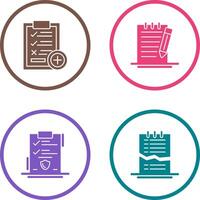 Medical Examination List and Check Up List Icon vector