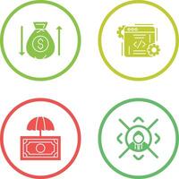 Money Bag and Coding Icon vector