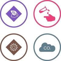 Environment hazard and Corrosive hazard Icon vector