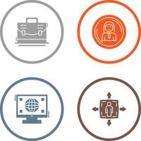 Briefcase and User Icon vector