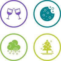 Wine and Cookie Icon vector