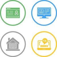 Online Certificate and Profile Icon vector