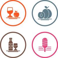 Healthy and Apricot Icon vector