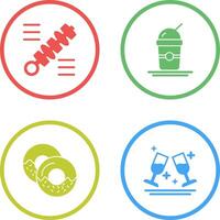 Skewer and Frappe Icon vector