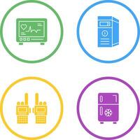 Cardiogram and Cpu Icon vector