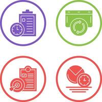 Time Management and Refresh Icon vector