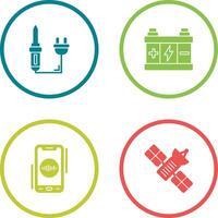 Soldering and Battery Icon vector