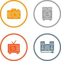 Digital Camera and Washing Icon vector