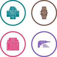 Smartwatch and Printer Icon vector