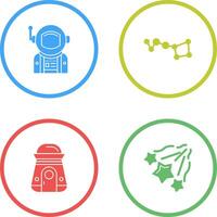 big dipper and astronaut Icon vector