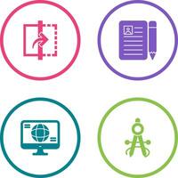 reflect and cv Icon vector