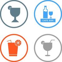 drinks cafe and sherry Icon vector