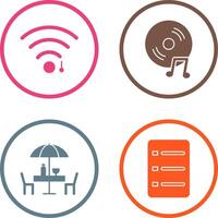 wifi sign and music cd Icon vector