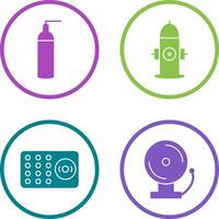 hydrant and oxygen tank Icon vector