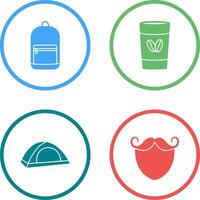 Backpack and Coffee Icon vector