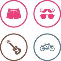 Hipster Style and Shorts Icon vector