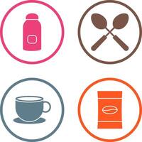 syrup and spoon Icon vector