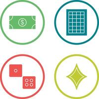 dollar bill and table of rates Icon vector